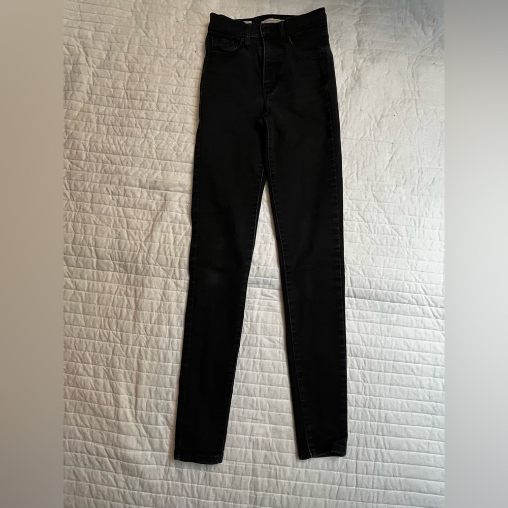 Levi’s mile high black skinny jeans